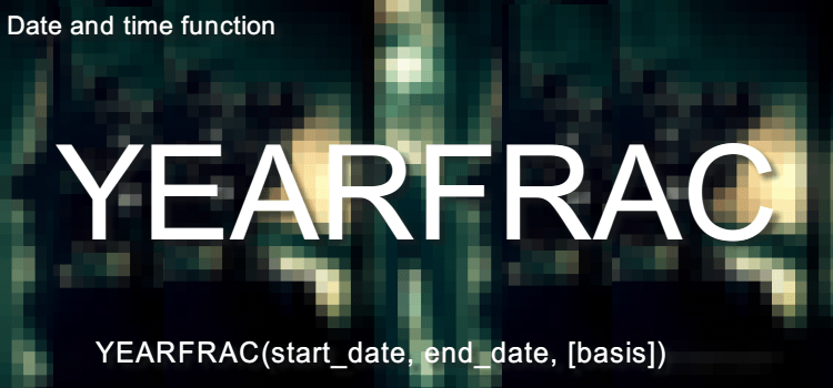 YEARFRAC関数