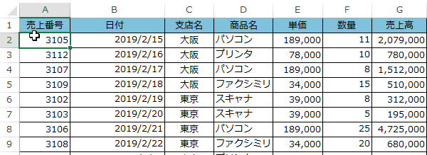 表をテーブルに変換1